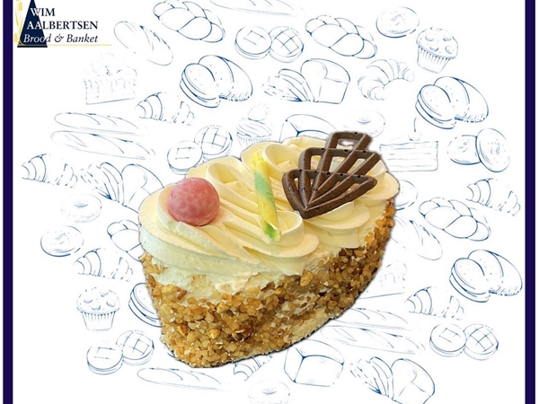 Nogatine schuim gebakje