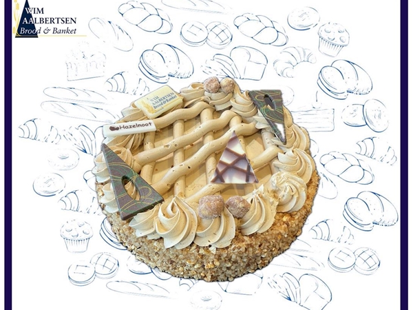 Hazelnootschuim taartje
